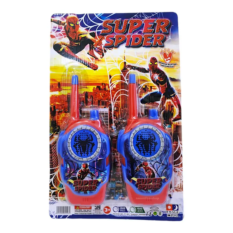 HT spiderman Mainan Anak HT Handy Talkie Walkie Talkie spiderman super 5