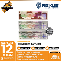 Gambar REXUS K9E V2 BATTLEFIRE RGB Gaming Keyboard - CREAM-BROWN dari GGSTORESBY Kota Surabaya 1 Tokopedia