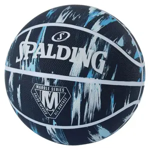 Bola Basket Spalding Marble Series Basketball Black Blue Size 7 Original