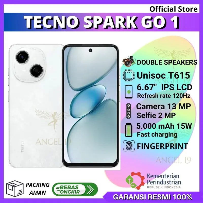 TECNO SPARK GO 1 4/64 GARANSI RESMI BATERAI 5000 mAh 0