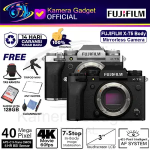 Fujifilm X-T5 kit XF 16-80mm / kit XF 16-50mm  / Body Only Fuji XT5 XT 5 Fuji Mirrorless Camera Original Resmi
