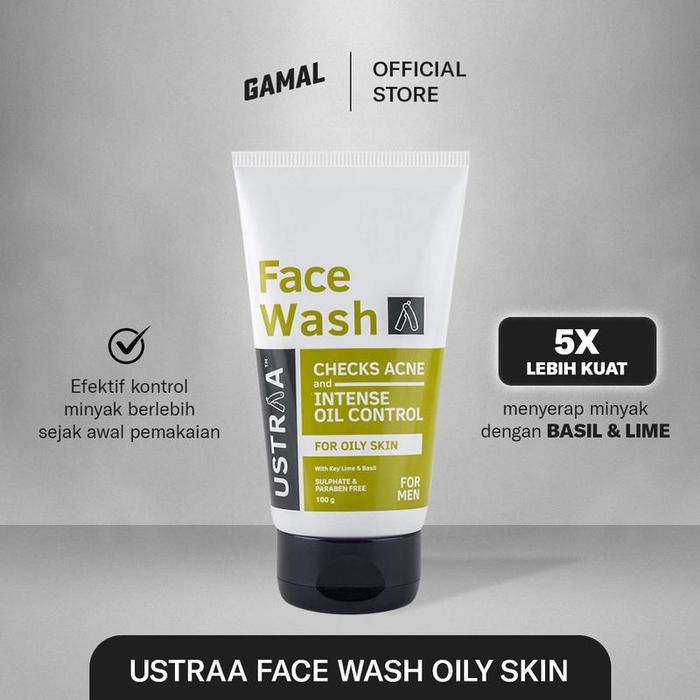 Gambar Ustraa Face Wash Oily Skin (200g) dari Gamal.men Kota Administrasi Jakarta Timur Tokopedia