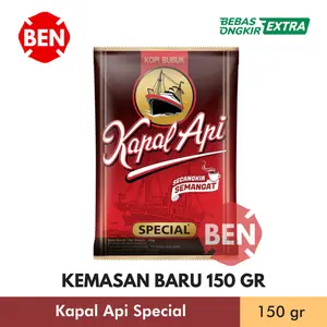 Kapal Api Spesial 150g / Kopi Hitam Pahit Tanpa Gula 150gr 150 gr gram