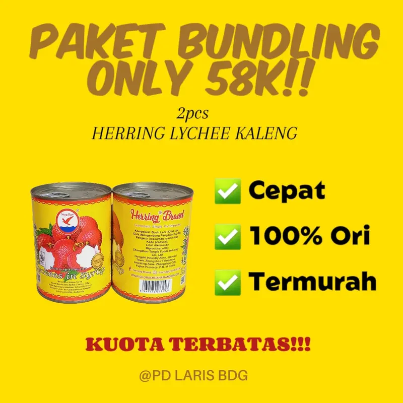 [PAKET BUNDLING 2 PCS] LYCHEE SU/HERRING BRAND 567GR (BUAH LECI DALAM SIRUP) 0