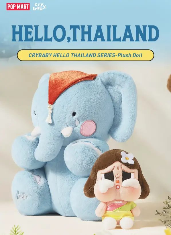 POP MART CRYBABY HELLO THAILAND SERIES-Plush Doll