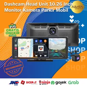 Dashcam Head Unit Touch Screen 10.26 Inch Dashcam Dual Camera Head Unit Apple Carplay Android Auto Head Unit Dashcam Carplay Dashcam Tape Mobil Bluetooth Head Unit Bluetooth Monitor Kamera Parkir Mobil Head Unit Portable