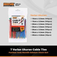 Gambar Cable Ties Kabel tis Nylon / Pengikat kabel (WARNA CAMPUR) MURAH - BAGUS - 10cm x 2.5mm dari HioshiToolsOfficial Kota Surabaya 5 Tokopedia
