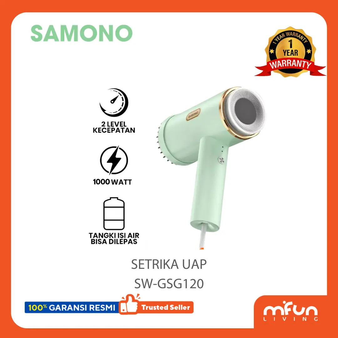 Setrika Uap Portable Bisa Dilipat Setrika Baju Mini SAMONO SW-GSG120 SW-GSP120