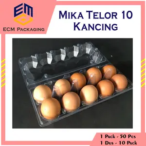 MIKA TELUR ISI 10 KANCING | EGG TRAY (50pcs) | MIKA TELOR 10 PENGUNCI