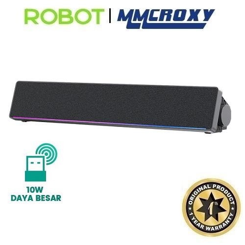 Robot RB680 Speaker Bluetooth RGB Lightshow Bluetooth Soundbar Speaker 10W Dual Channel Stereo 4 Speaker USB Micro SD Card Aux 3.5mm 0