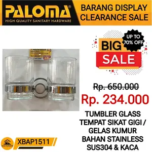 PALOMA CUCI GUDANG PERLENGKAPAN KAMAR MANDI BAP 1511 TEMPAT ODOL TEMPAT SIKAT GIGI TUMBLER GLASS PALOMA CUCI GUDANG GELAS KUMUR (TIDAK ADA GARANSI / NO WARRANTY)