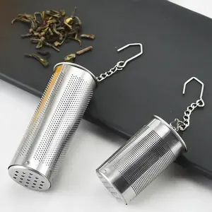 Filter Mini Penyaring Teh Rempah Bumbu Minuman Masak Rebus Model Tabung Stainless Steel
