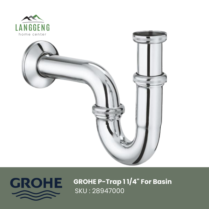 Gambar GROHE 28947000 P-TRAP 1 1/4″ FOR BIDETS dari LANGGENG Home Center Kota Surabaya Tokopedia