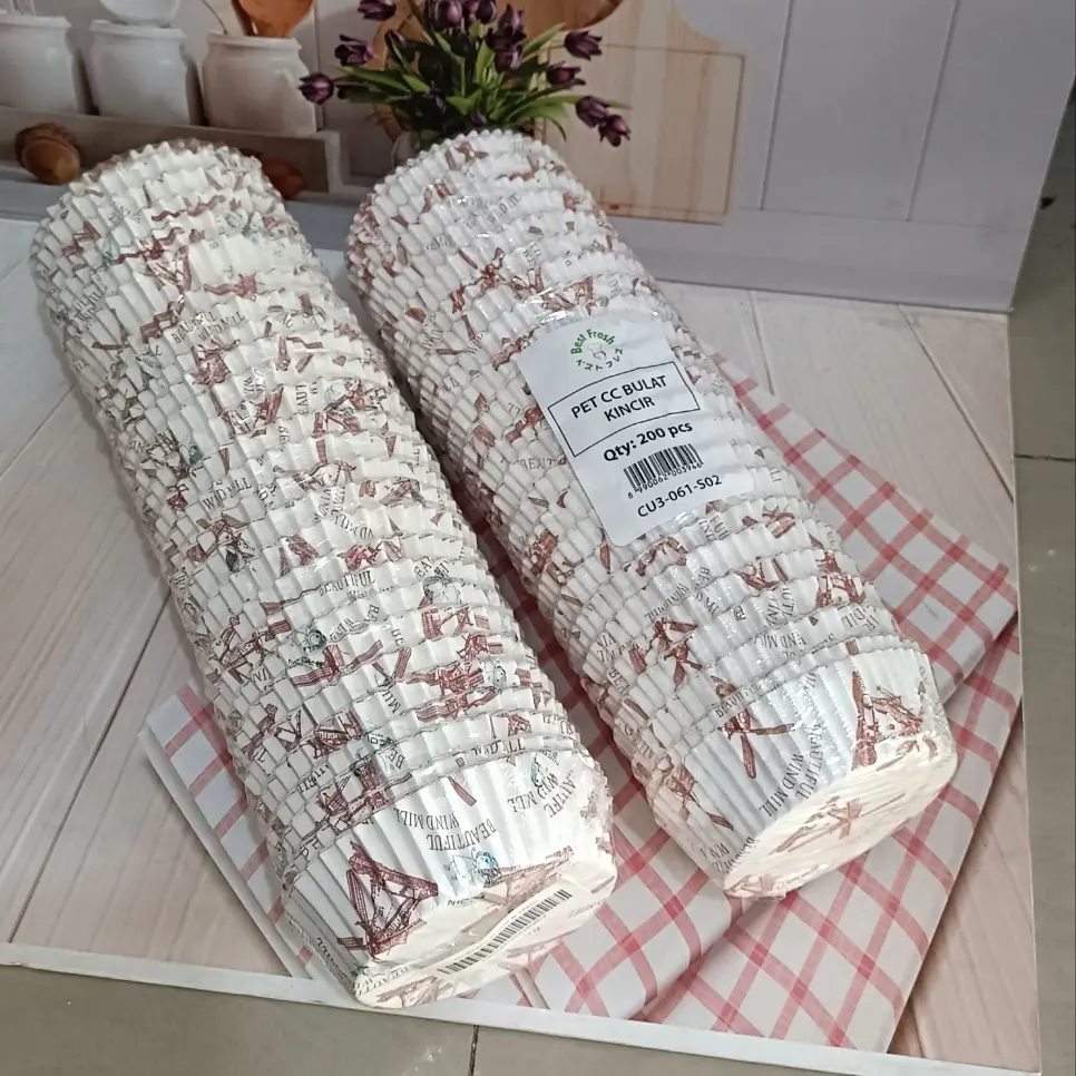 Paper cup case Roti bulat 8 cm | 200 pcs