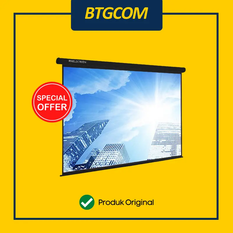 WALL SCREEN PROYEKTOR PIXELSCREEN XLW96 LAYAR PROJECTOR 96 INCH 1:1 2440x2440CM MANUAL PIXEL