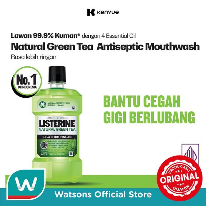 Gambar Listerine Natural Green Tea 250ml dari Watsons Indonesia Official Store Kab. Tangerang Tokopedia