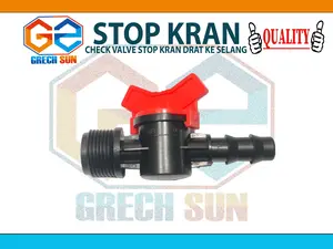 STOP KRAN DRAT LUAR 3/4" 1/2" KE SELANG 16 MM 20 MM MINI CHECK VALVE
