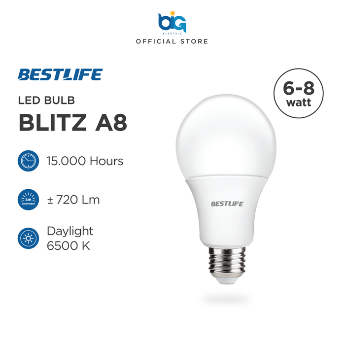 Gambar Bestlife Lampu Bohlam LED 8W 6500K Cahaya Putih dari BIG Electric Kota Administrasi Jakarta Utara Tokopedia