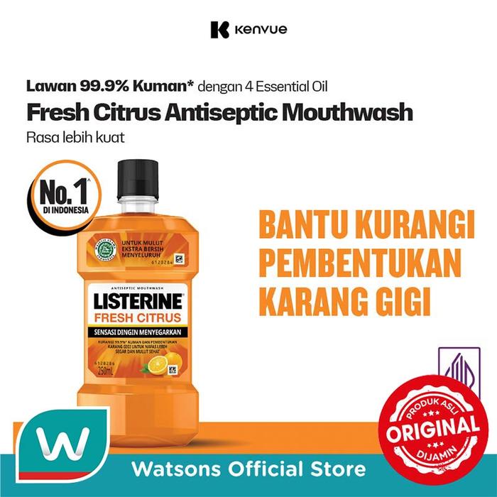 Gambar Listerine Mouth Wash Fresh Citrus 500Ml dari Watsons Indonesia Official Store Kab. Tangerang Tokopedia
