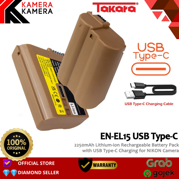 Gambar Takara EN-EL15 Battery Baterai Batere with USB Type-C for NIKON Camera dari KameraKamera Kota Administrasi Jakarta Pusat Tokopedia