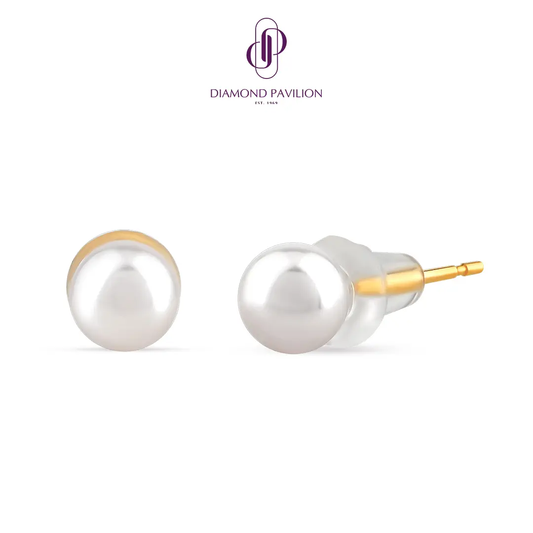 Diamond Pavilion Anting Emas Batu Berlian Akoyapearl Earring