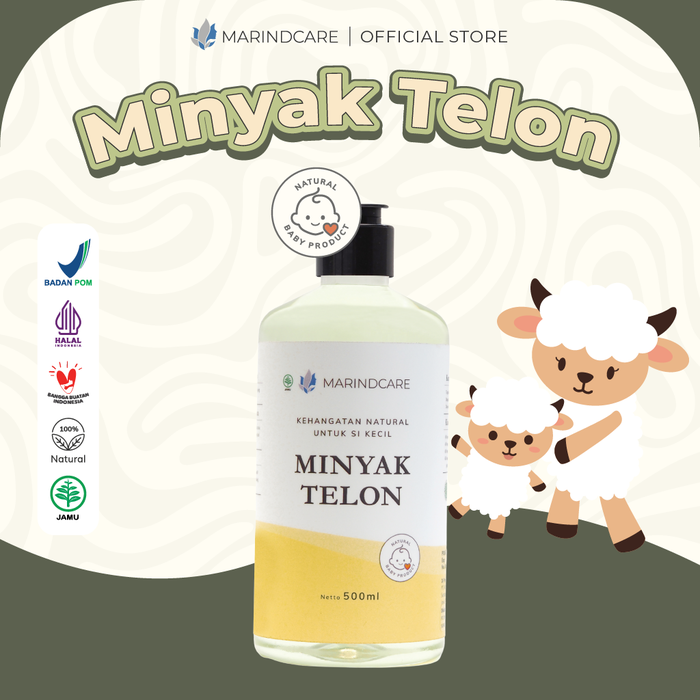 Gambar Minyak Telon 500ml - MARINDCARE- Pure Essential oil | Minyak Baby Bayi dari MarindcareOfficial Kota Surabaya Tokopedia
