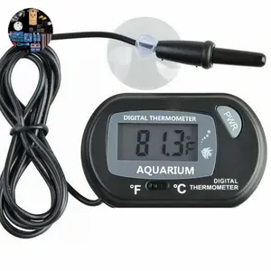 Thermometer check suhu air ST-3 Aquarium Fish Reptile Tank Suction Cup Submersible Pet  perawatan ikan udang air ternak aquascape mini termo meter dll