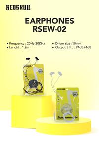 Gambar REDSKULL RSEW02 Wired Earphone Headset In Ear Bass Compatible For All Phone Mic - Hitam dari bestdeal_NEW Kota Administrasi Jakarta Pusat 2 Tokopedia