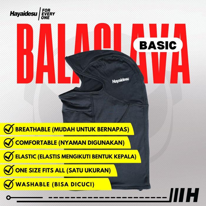 Gambar Hayaidesu Balaclava Basic - Masker Outdoor Full Face dari Hayaidesu Indonesia Kab. Tangerang Tokopedia