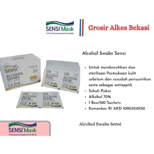 Alkohol Swab Sensi / Kapas Tisu Alkohol pads SENSI isi 100's