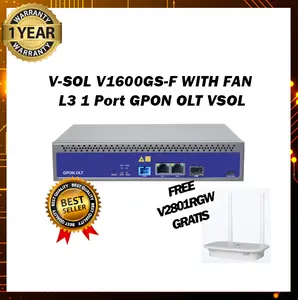 V-SOL V1600GS-F WITH FAN L3 1 Port GPON OLT VSOL 128 USER AC+DC 12V POWER UPLINK 1  10G SFP+ 2 RJ45