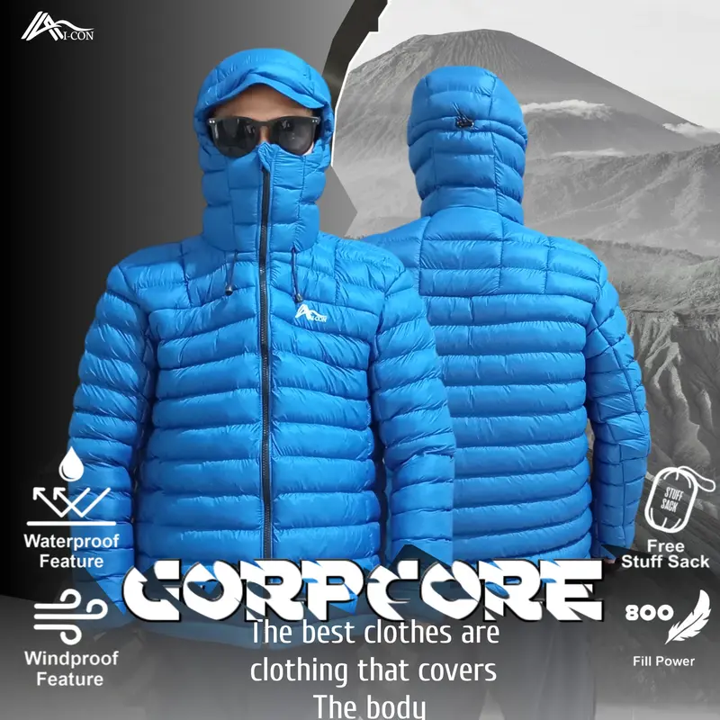 Jaket bulu angsa goose down asli 100%, I-con Ultralight 3