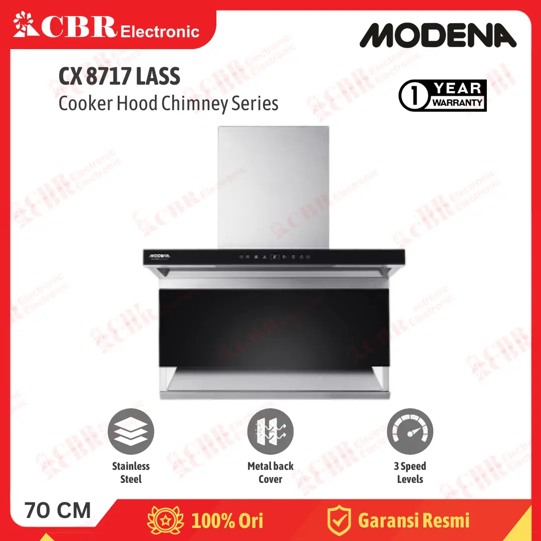 Cooker Hood / Penghisap Asap MODENA 70cm CX-8717-LASS