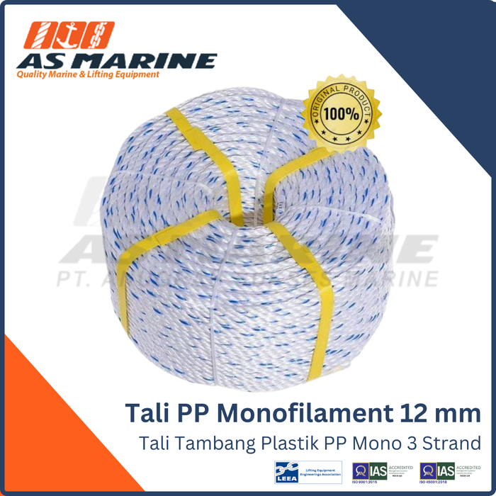 Gambar KINGROPE Tali Tambang PP Monofilament 12 mm 1/2 Inch 220 Meter 3 Strand - 1 Roll dari PT Anugrah Sukses Marine Kota Administrasi Jakarta Utara Tokopedia