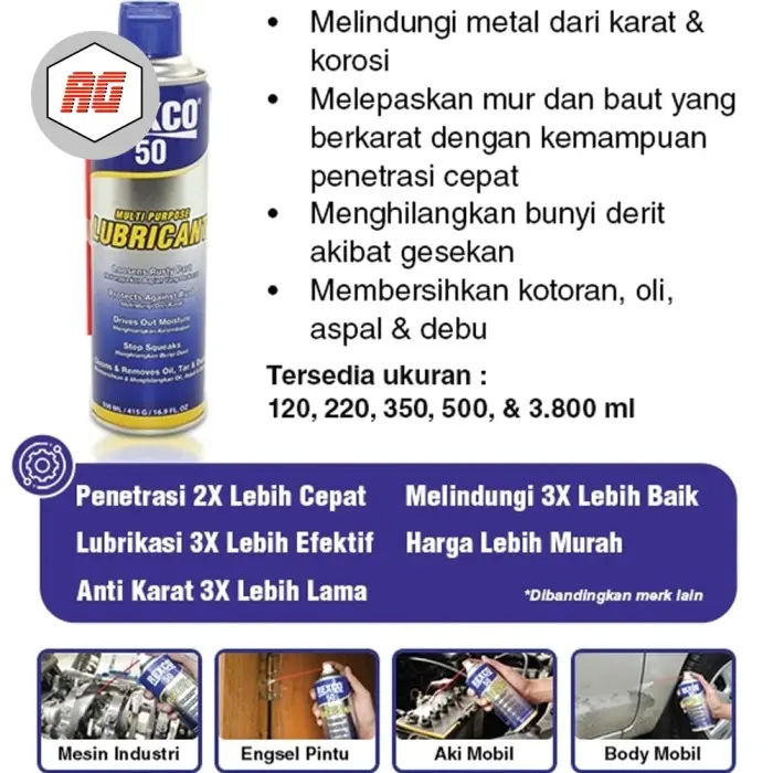 REXCO 50 Multi Purpose Lubricant / Pelumas Serba Guna