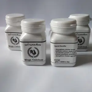 Kalsium ayam Mega Calcium Thai - 10 kali memperkokoh tulang ayam petarung - isi 100 caps