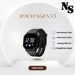 Jam Tangan Anak Laki-laki Anti Air SmartWatch LED Y2 Original Karet Fashion Semi Premium Water Resistant