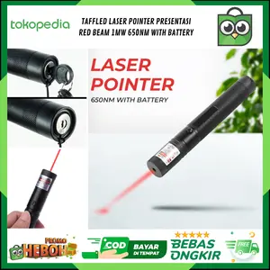 Laser Pointer Presentasi Red Beam 1MW 650NM with Battery pena proyektor presentasi daya tinggi - Merah