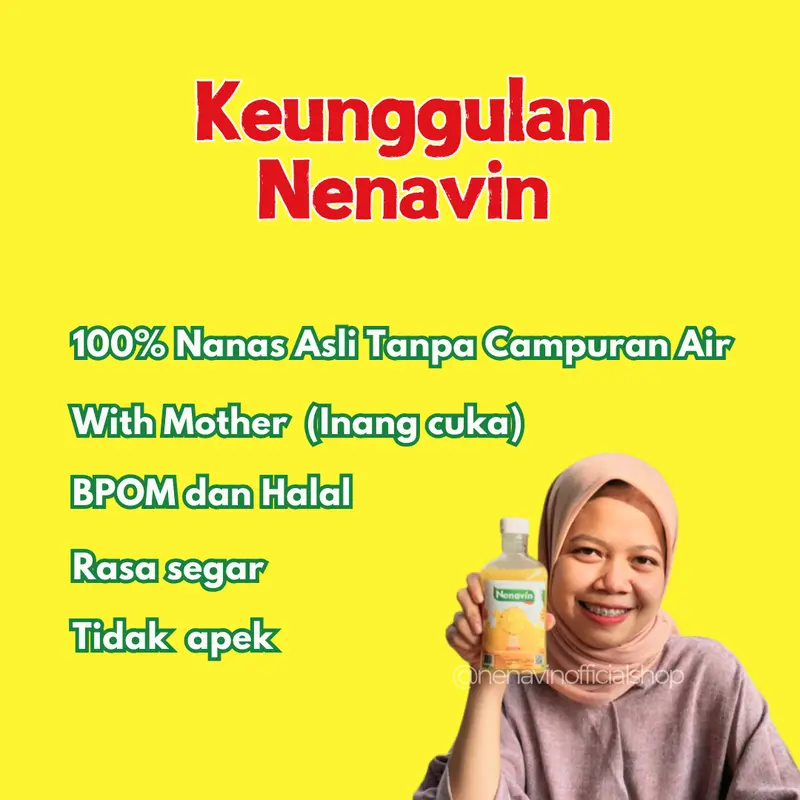 Cuka Nanas WIth Mother Nenavin Paket 2 Botol Termurah dan Praktis 3