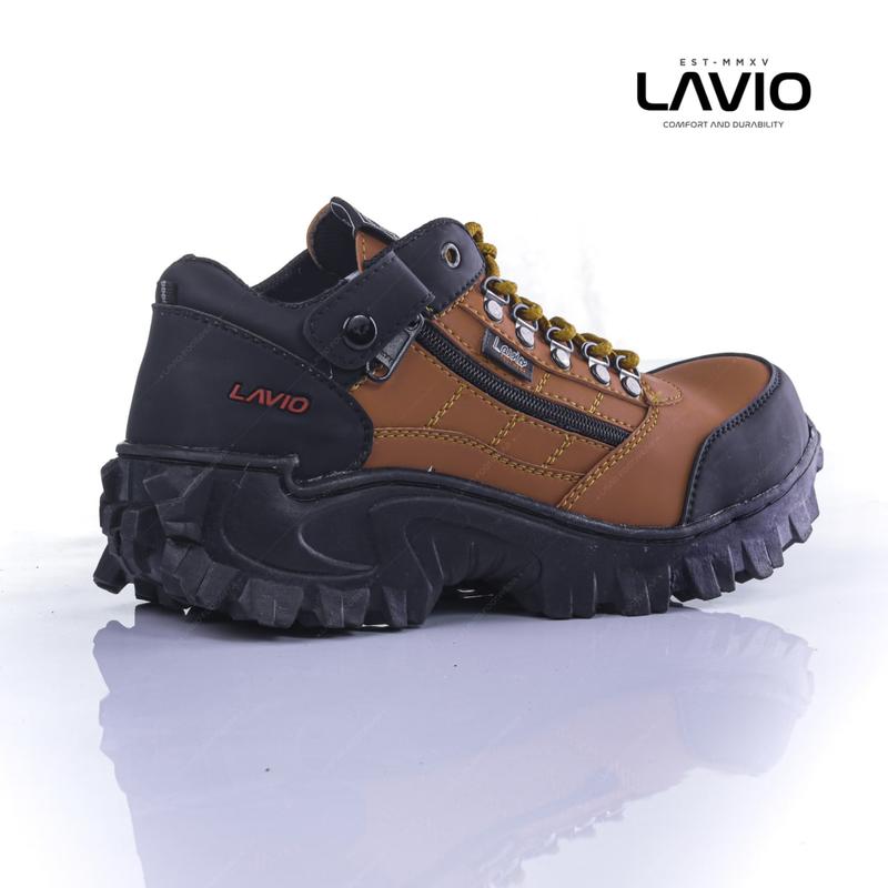 Sepatu Safety Original Bahan Kulit Full Jahit Anti Slip Lavio E95 6