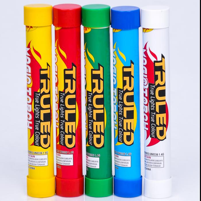 Gambar RED FLARE STROBO ISI 5 TABUNG / OBOR DISKO / MAGIC TORCH / FLARE BAKAR KEMBANG API MERCON RED FLARE 60 DETIK - CAMPUR 5 WARNA dari TRUBUS LED Kota Bekasi Tokopedia