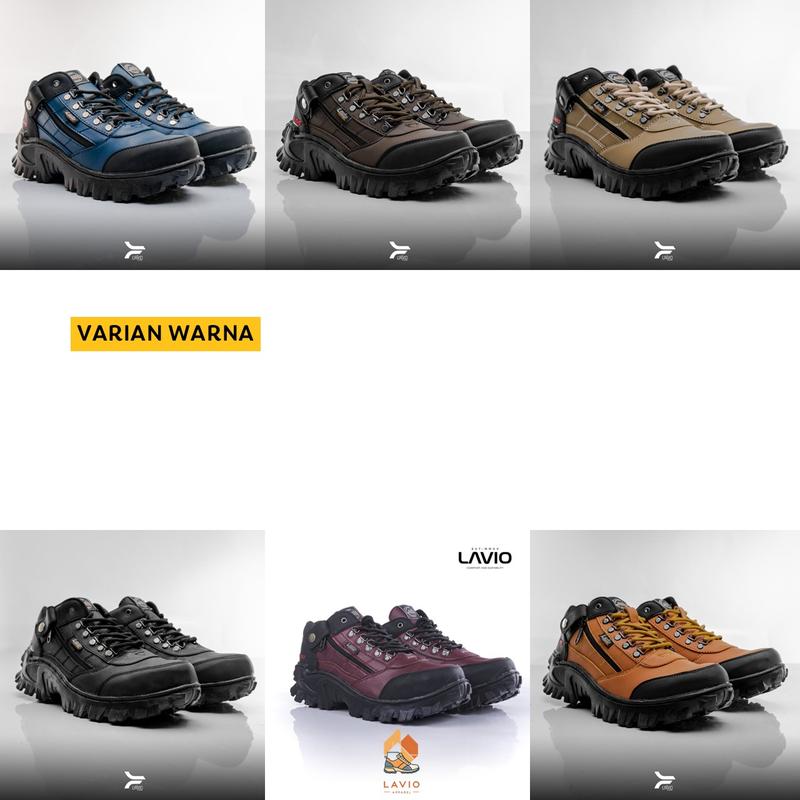 Sepatu Safety Original Bahan Kulit Full Jahit Anti Slip Lavio E95 9