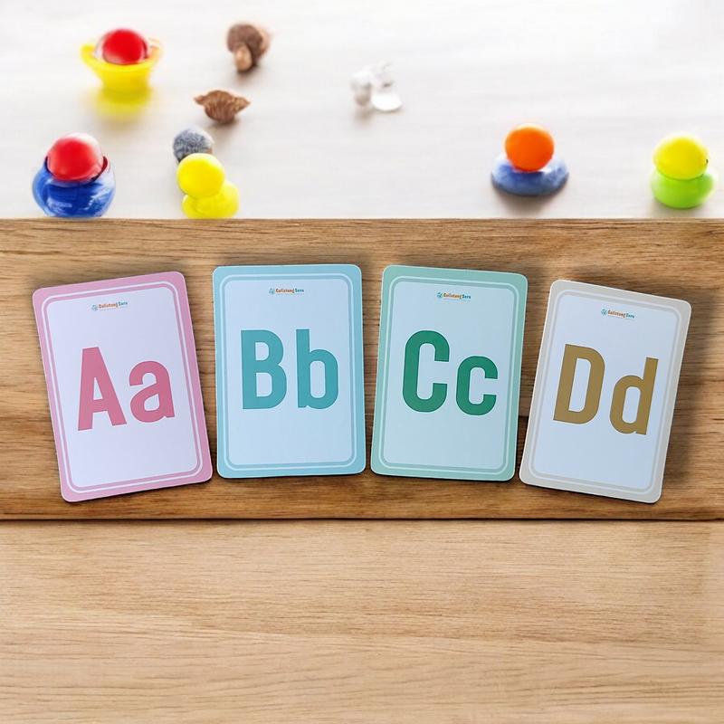 Flash card Alfabet Huruf Besar - Kecil Media Belajar Anak dengan Box 1