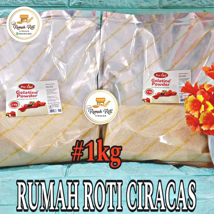 Gambar CHEF DANIEL 1KG GELATINE 1 KG POWDER BUBUK SERBUK HALAL SAPI NO SHEET dari rumah roti ciracas Kota Administrasi Jakarta Timur Tokopedia