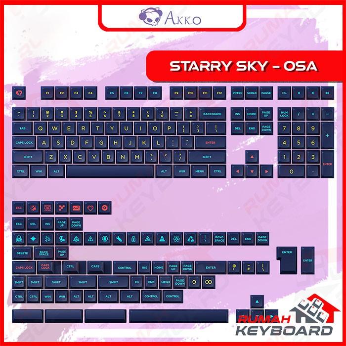 Gambar AKKO GEAR KEYCAP - KEYCAPS - OSA - STARRY SKY NIGHT - PBT KEYCAP - 187 KEYS dari Rumah-Keyboard Kota Administrasi Jakarta Barat Tokopedia