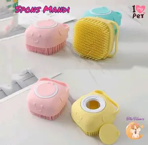 (The Ham's) SHOWER SILICONE / Sikat Mandi Silikon Body Scrub Pet Shower Brush kucing anjing mandi