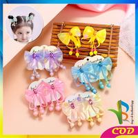 Gambar [COD] RB C1156 Jepitan Pita Anak Ikat 2 Set Aksesoris Rambut Anak Perempuan / Jepit Pita 2pcs Set Jepit Rambut Anak Pita Lucu - BIRU  dari RB TOYS AND TECHNOLOGY Kab. Tangerang 1 Tokopedia
