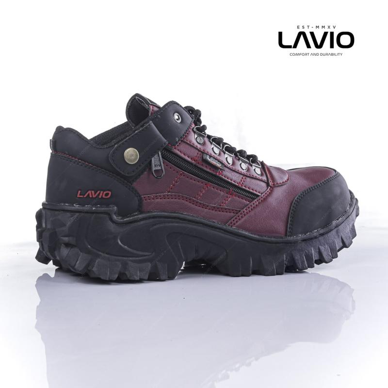 Sepatu Safety Original Bahan Kulit Full Jahit Anti Slip Lavio E95 5