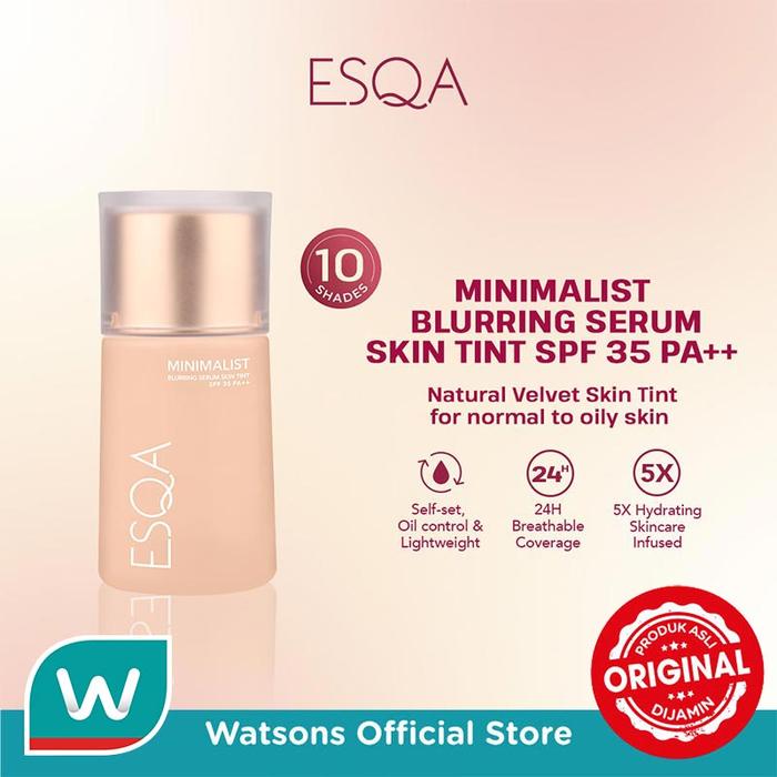 Gambar Esqa Minimalist Blurring Serum Skin Tint SPF 35 PA++ Biscuit 35 ml dari Watsons Indonesia Official Store Kab. Tangerang Tokopedia
