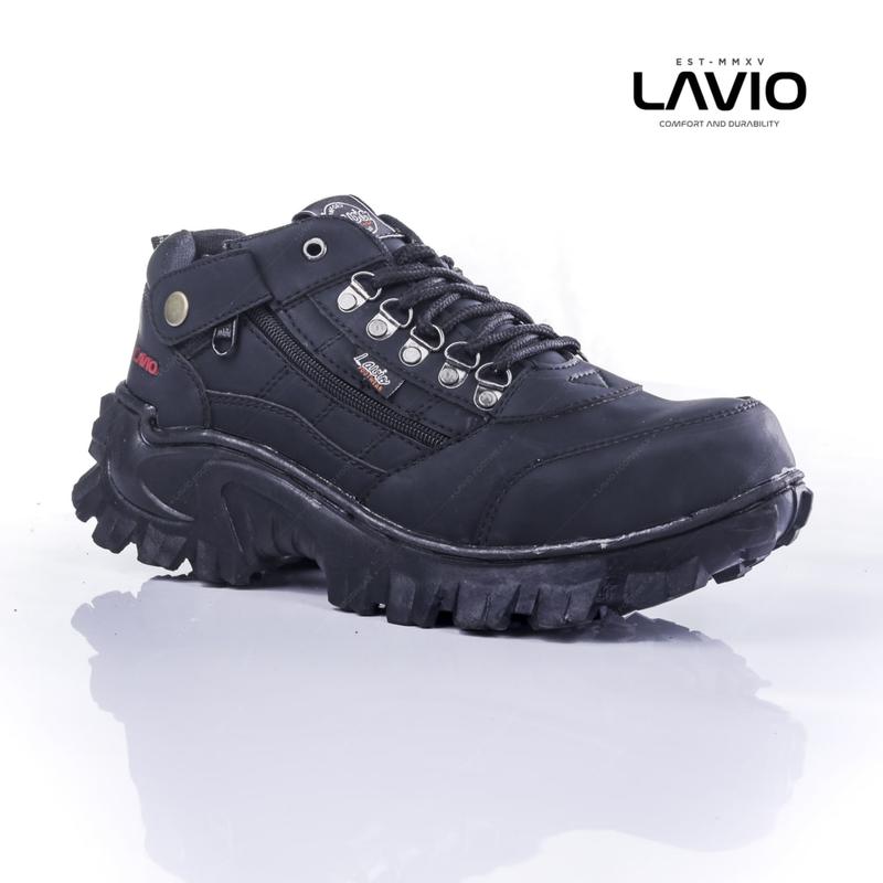 Sepatu Safety Original Bahan Kulit Full Jahit Anti Slip Lavio E95 3
